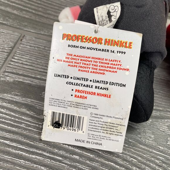 1999 Stuffins Frosty the Snowman Beanies Karen Proffessor Hinkle Traffic Cop CVS - Picture 11 of 12